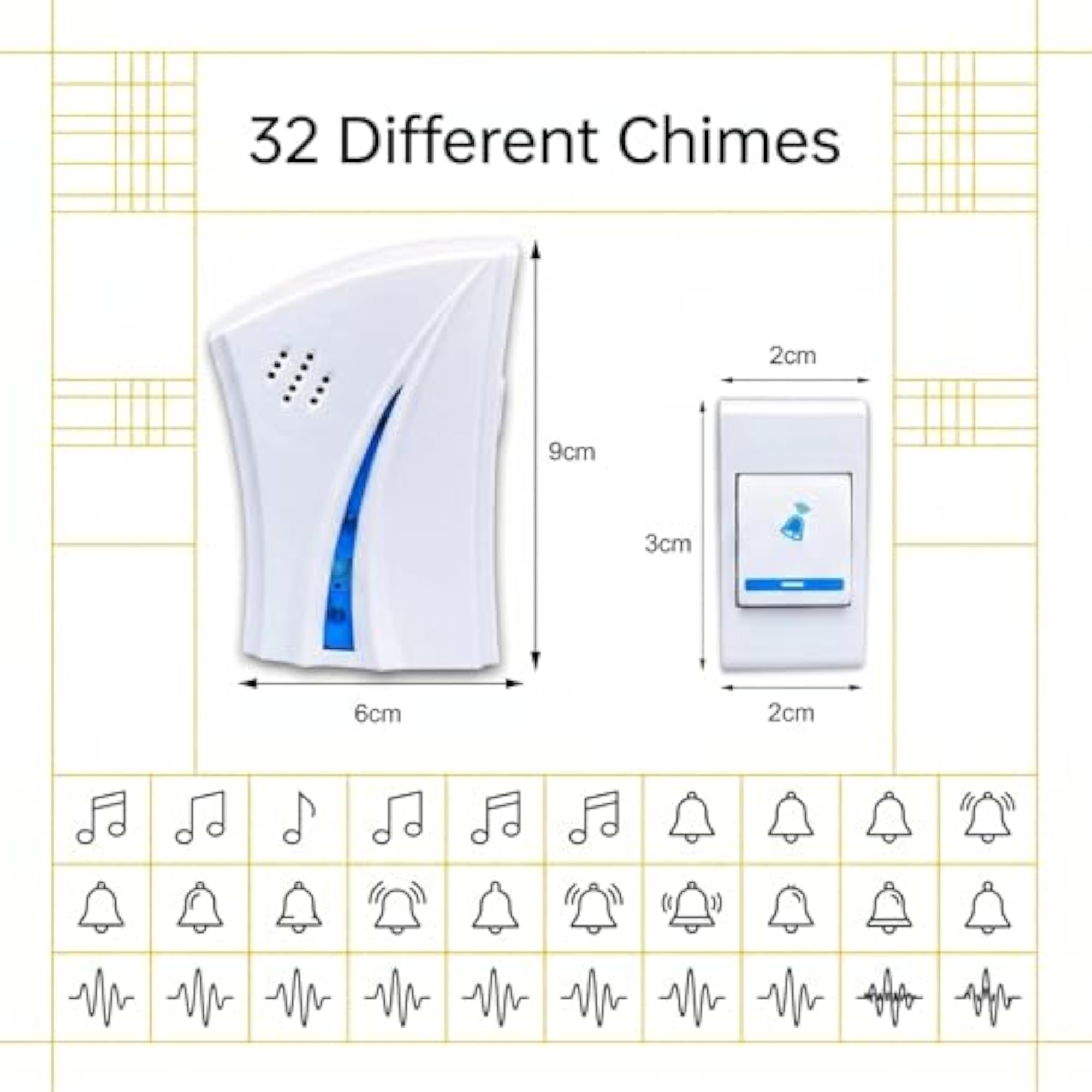 Wireless Doorbell for Home and Office Long Range